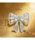 XSB244 - Elegant Pearl Bow Saree Brooch